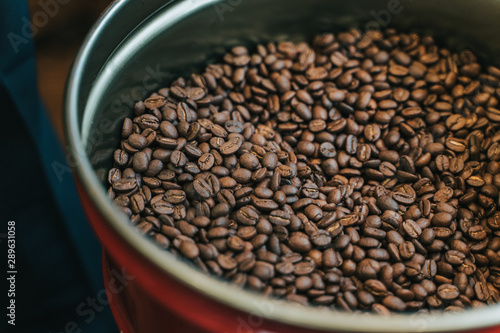 Can of coffee beans                                          