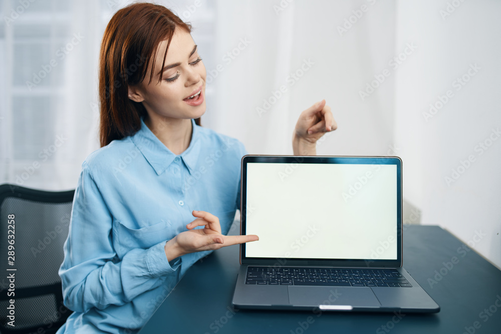 young woman with laptop young woman with laptop