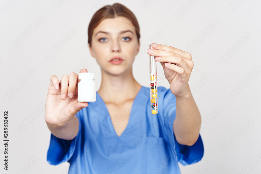 young doctor with pills young doctor with pills