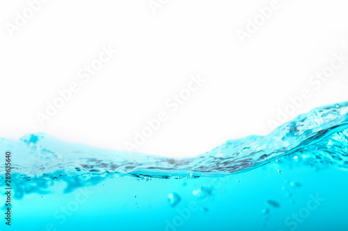 The water splash on the surface isoleted on white background for abstract