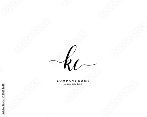 KC Initial letter logo template vector