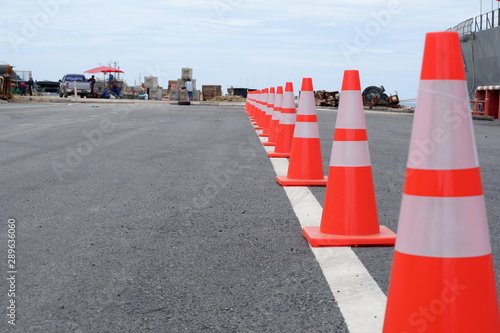 traffic cone on the road