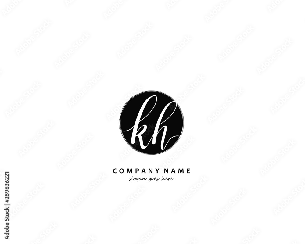 KH Initial letter logo template vector KH Initial letter logo template vector