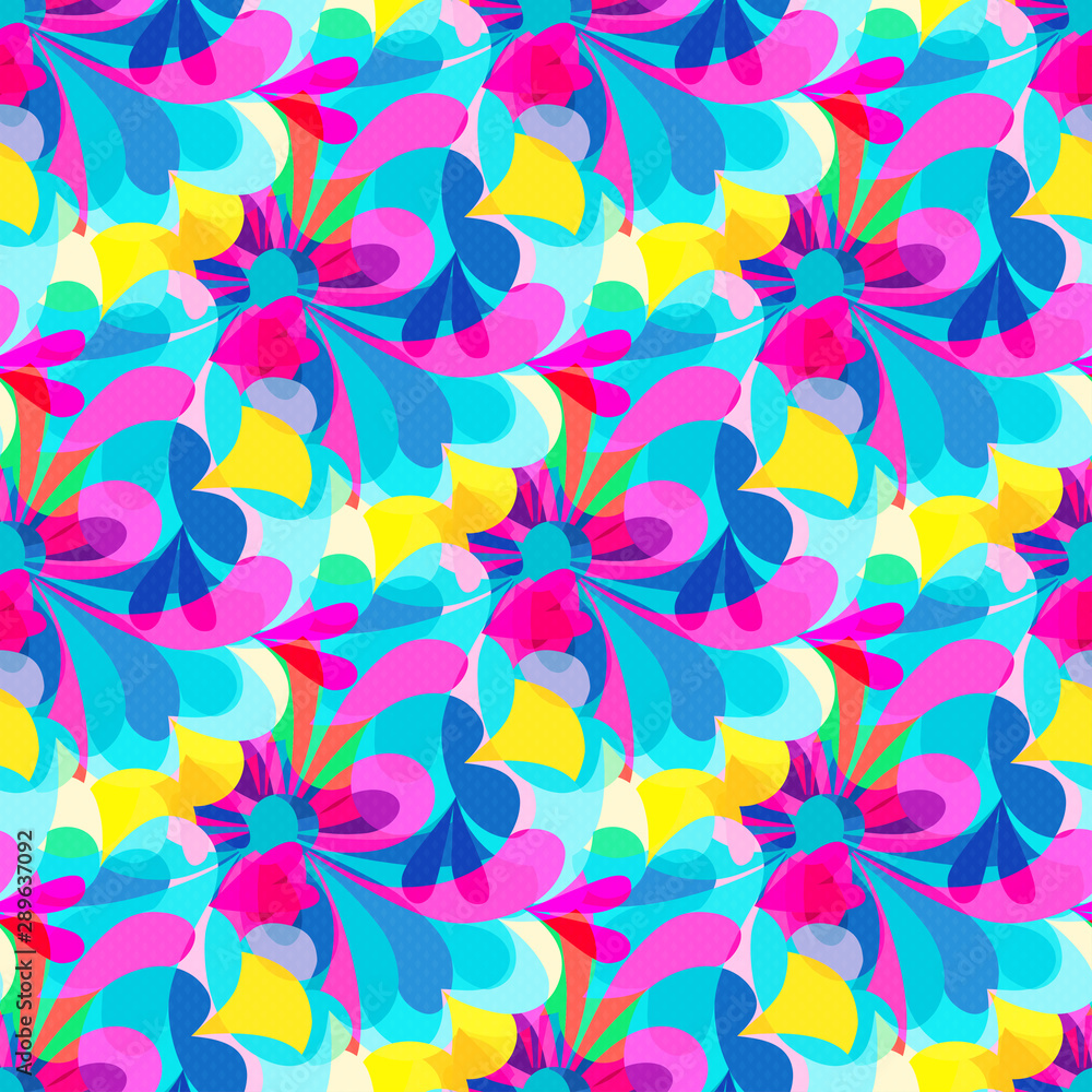 gentle beautiful flowers seamless pattern