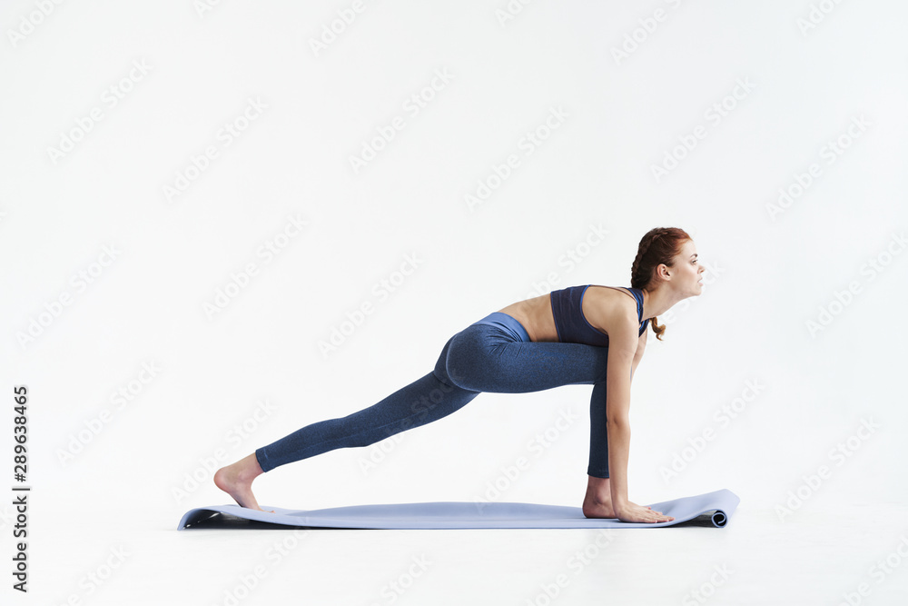 young woman doing stretching exercise