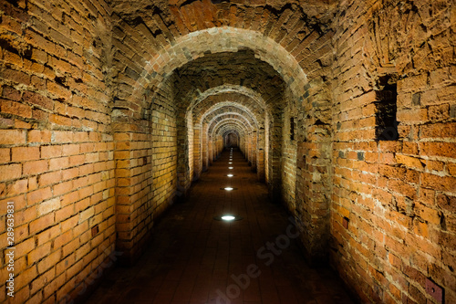 Old brick tunnel