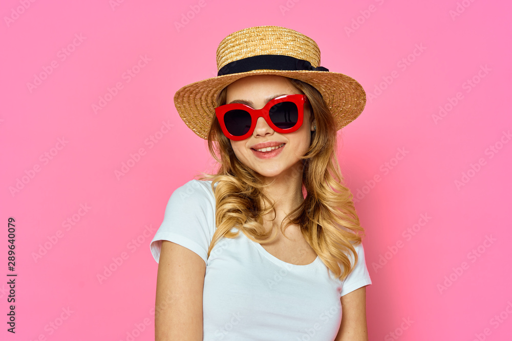 girl in a hat and sunglasses girl in a hat and sunglasses