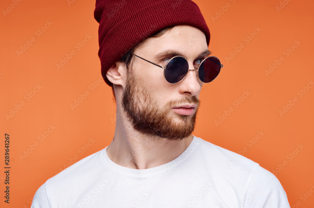 portrait of young man in glasses portrait of young man in glasses