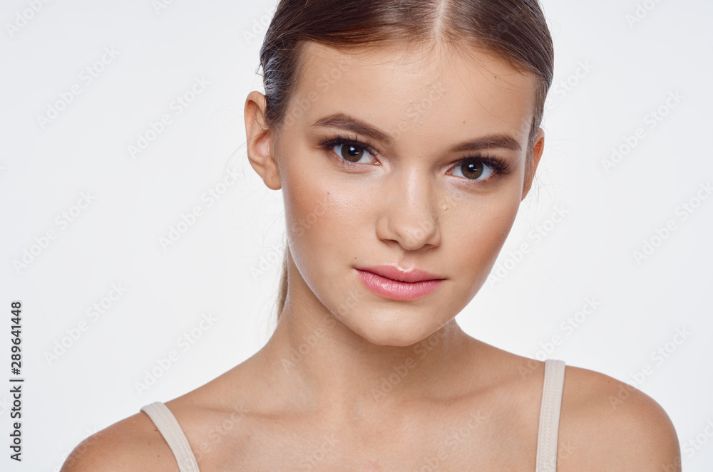 portrait of young beautiful woman with perfect skn portrait of young beautiful woman with perfect skn