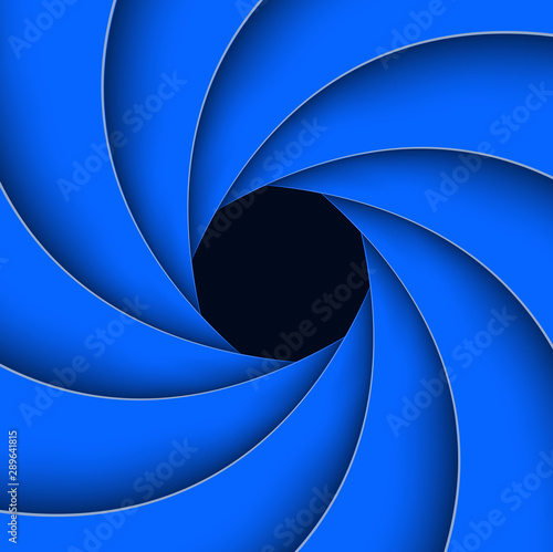 Background with camera lens shutter