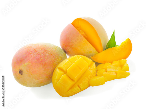 mango isolated on white background, clipping path