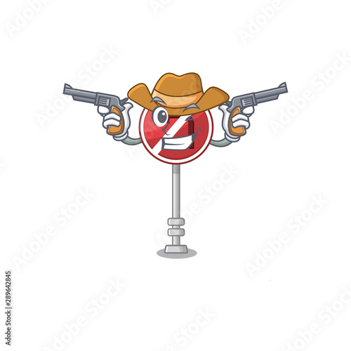 Cowboy no left turn on the mascot