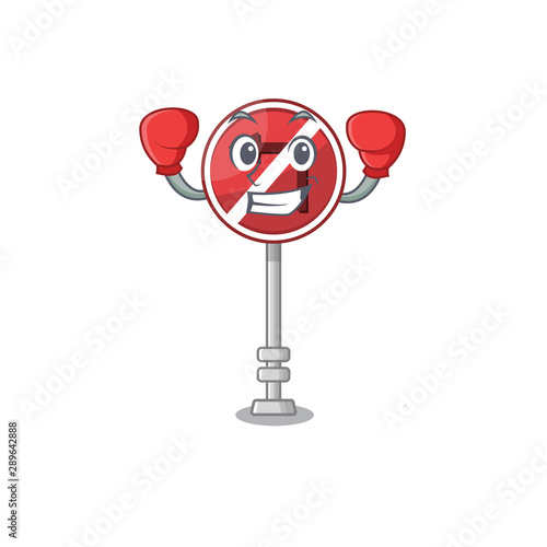 Boxing no left turn on the mascot