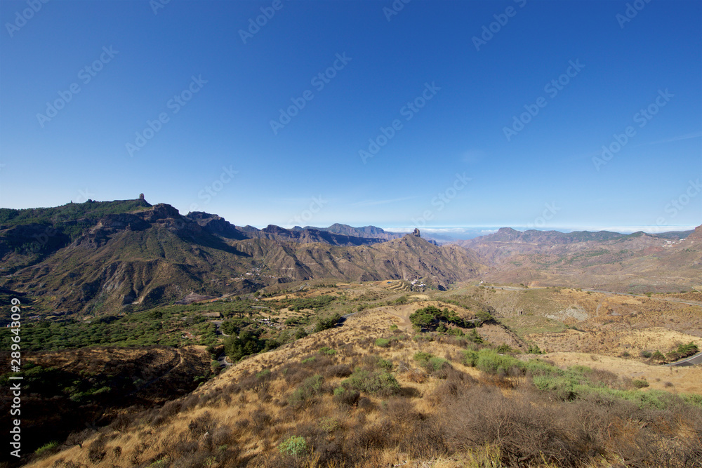 Magnificent scenery of the Gran Canaria volcanic mountains in the region of Tejeda. Magnificent scenery of the Gran Canaria volcanic mountains in the region of Tejeda.