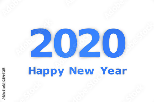 New Year 2020 Creative Design Concept - 3D Rendered Image