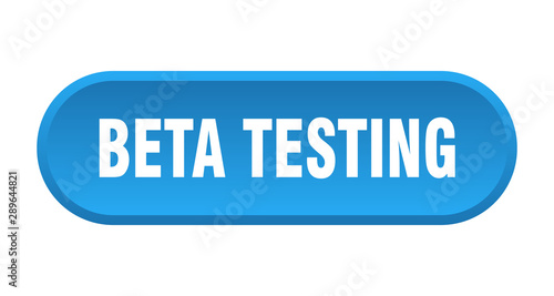 beta testing button. beta testing rounded blue sign. beta testing