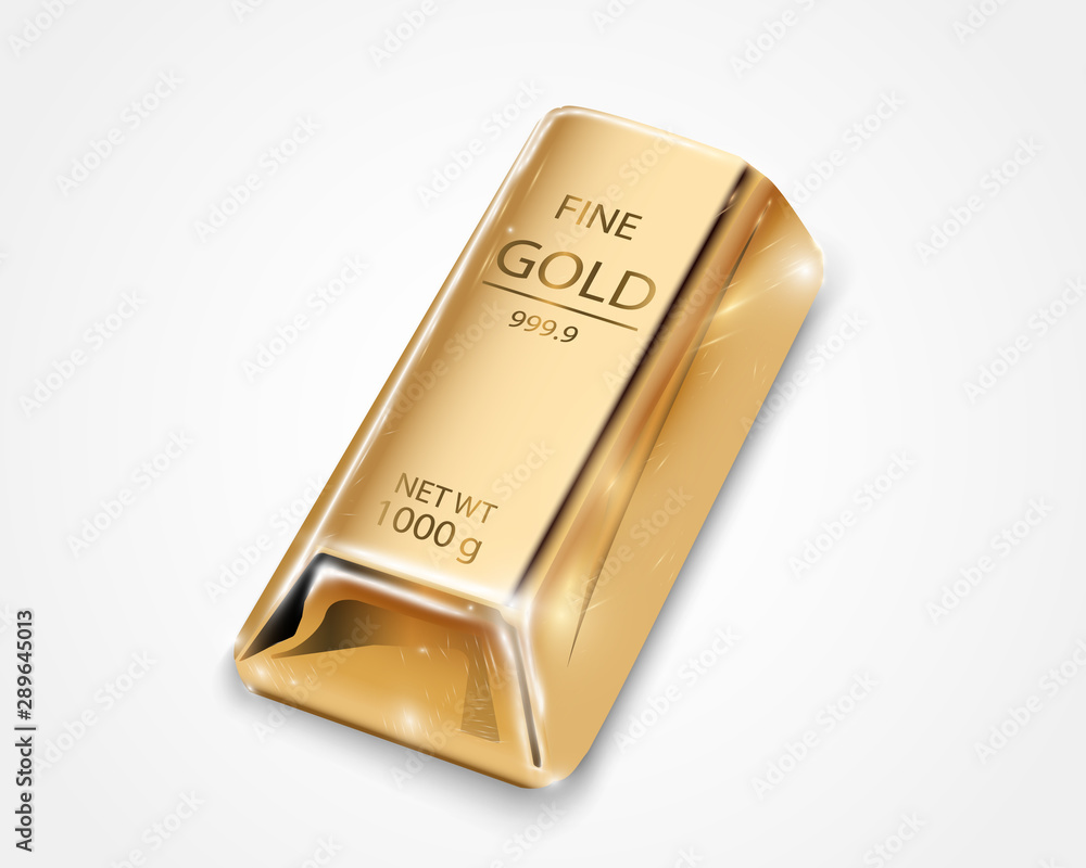 Gold bar isolated on transparent background. N Gold bar isolated on transparent background. N