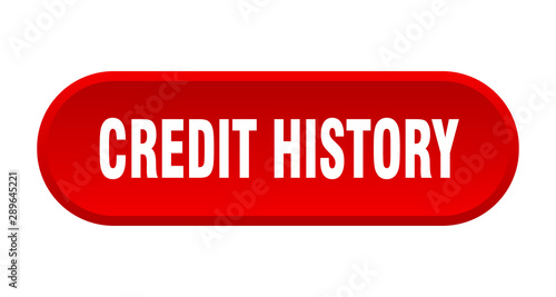 credit history button. credit history rounded red sign. credit history
