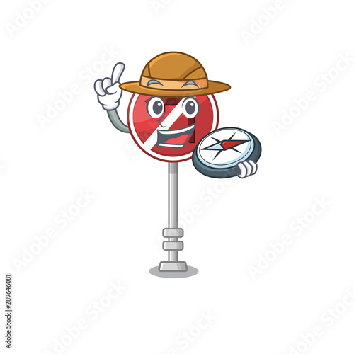 Explorer no left turn with cartoon shape