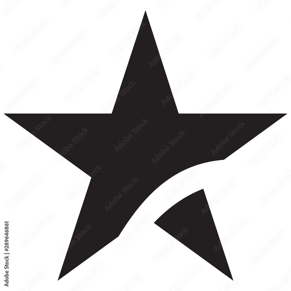 Abstract star black icon