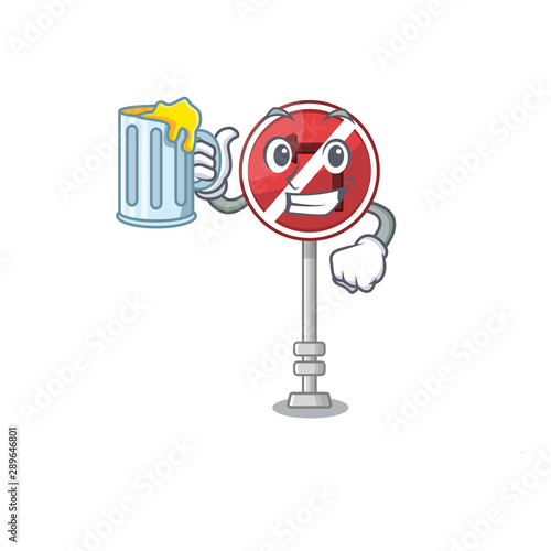 With juice no left turn with cartoon shape