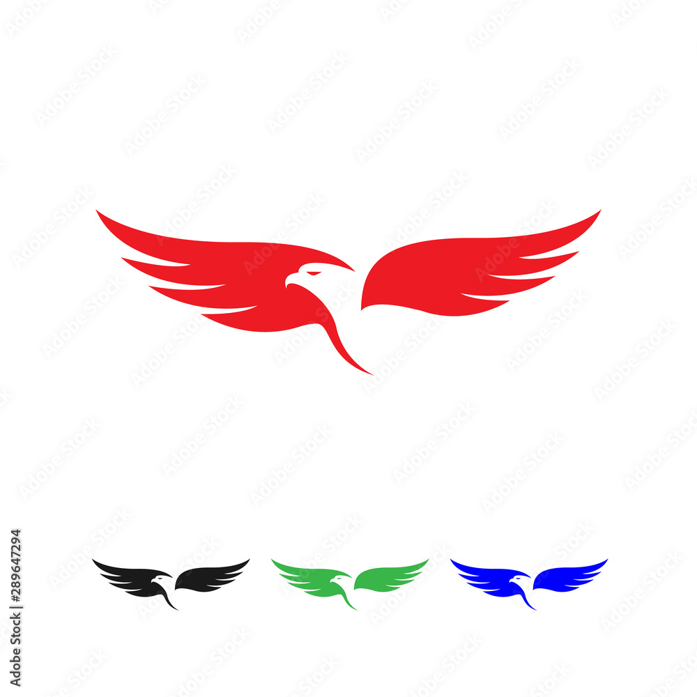 Obraz premium creative eagle head logo vector business concept