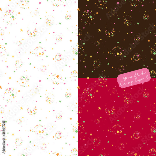 Pattern swatche, The birth of shooting stars(warm).