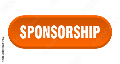 sponsorship button. sponsorship rounded orange sign. sponsorship