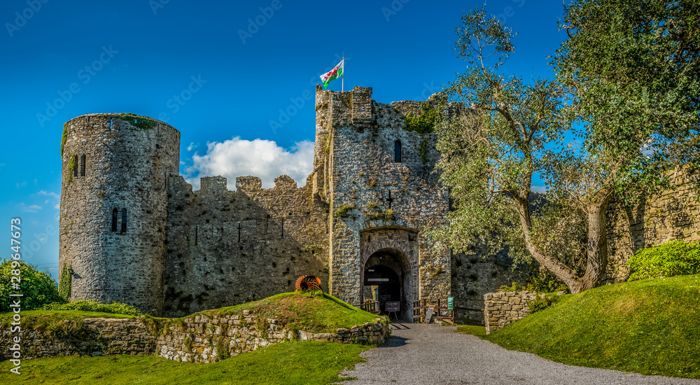 Manorbier Castle, Pembrokeshire, Wales, UK