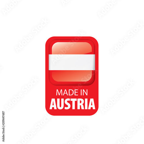 Austria flag, vector illustration on a white background