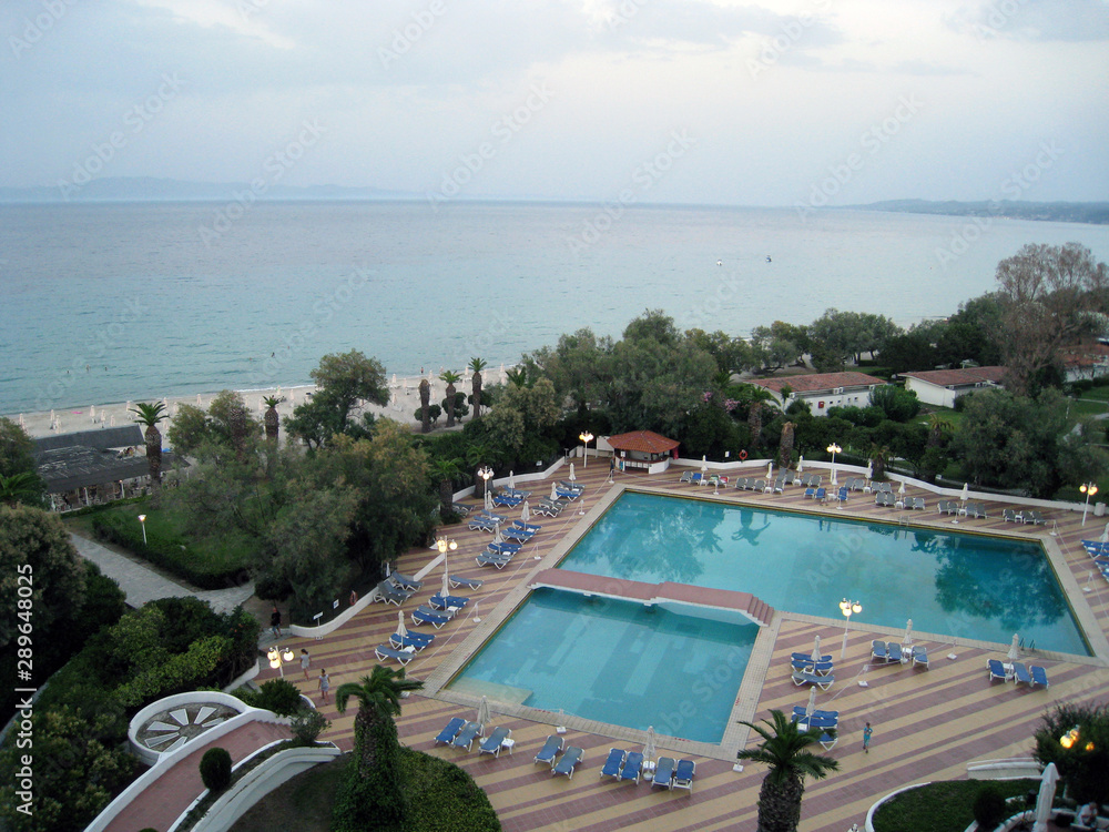 pool and sea view