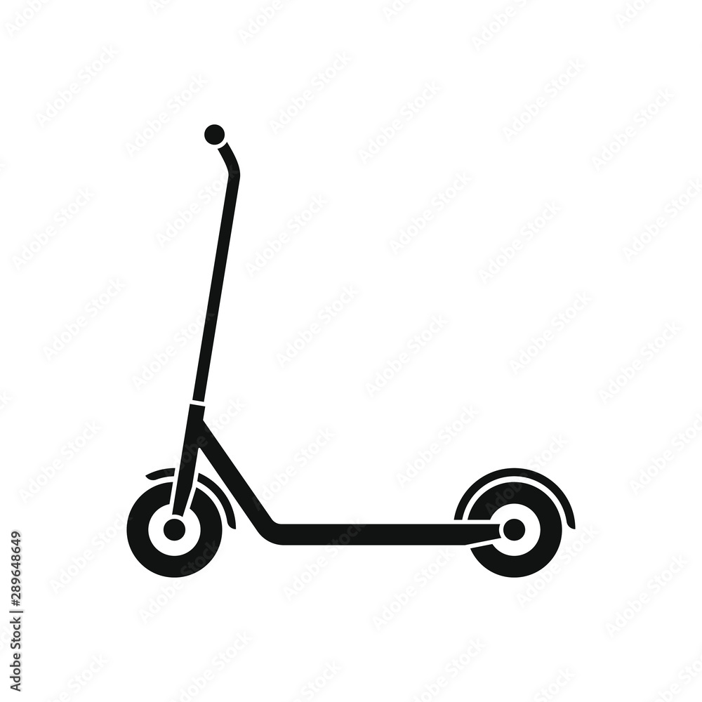 Scooter graphic icon. Scooter black sign isolated on white background. Vector illustration Scooter graphic icon. Scooter black sign isolated on white background. Vector illustration