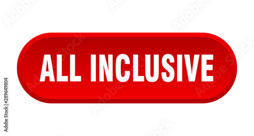 all inclusive button. all inclusive rounded red sign. all inclusive