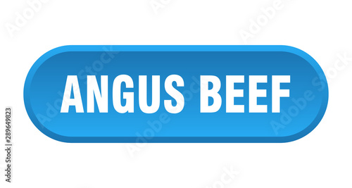 angus beef button. angus beef rounded blue sign. angus beef