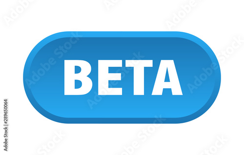 beta button. beta rounded blue sign. beta