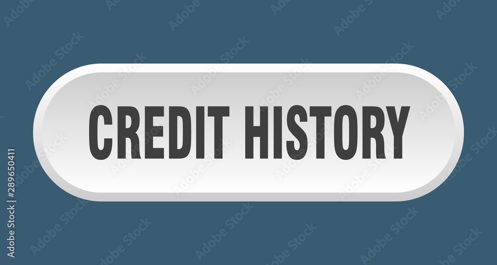 credit history button. credit history rounded white sign. credit history