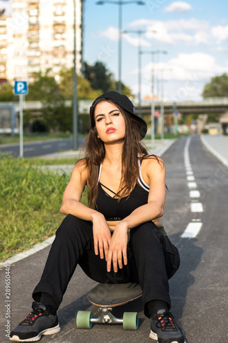 Young and pretty woman in casual clothes