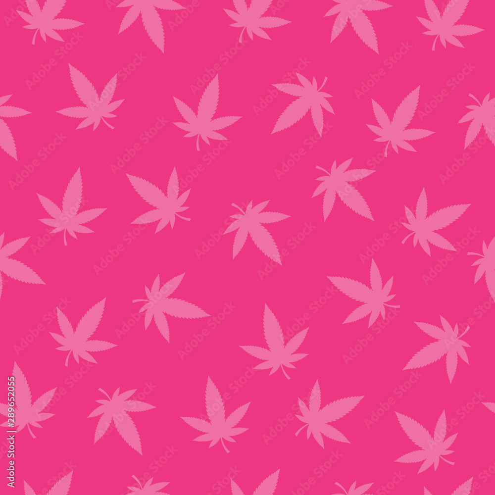 Marijuana leaves seamless pattern