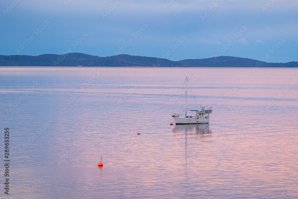 Sunset on the Huon River, Tasmania Sunset on the Huon River, Tasmania