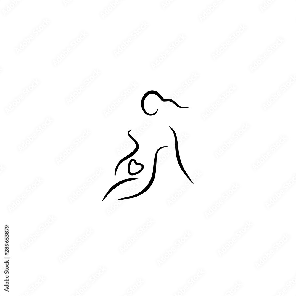Fototapeta premium vector silhouette of a woman