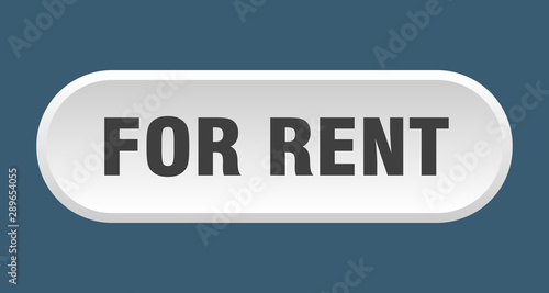 for rent button. for rent rounded white sign. for rent