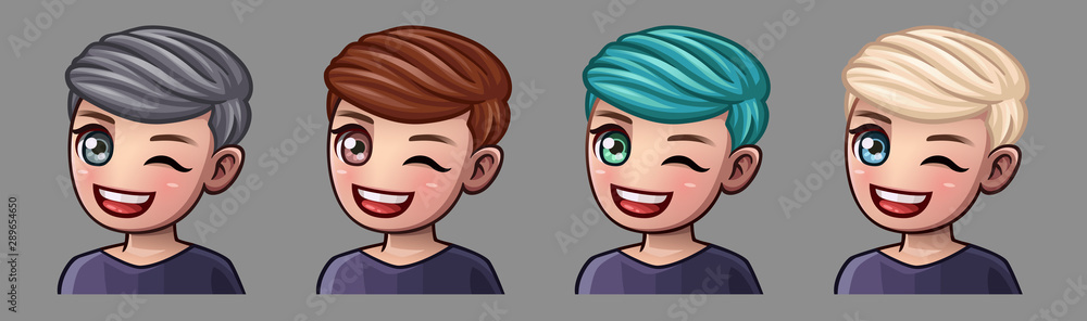 Emotion icons winks man for social networks and stickers. Vector illustration Emotion icons winks man for social networks and stickers. Vector illustration