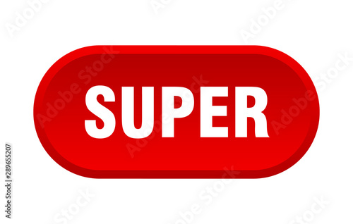 super button. super rounded red sign. super