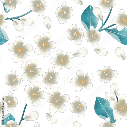 Cute flower seamless pattern