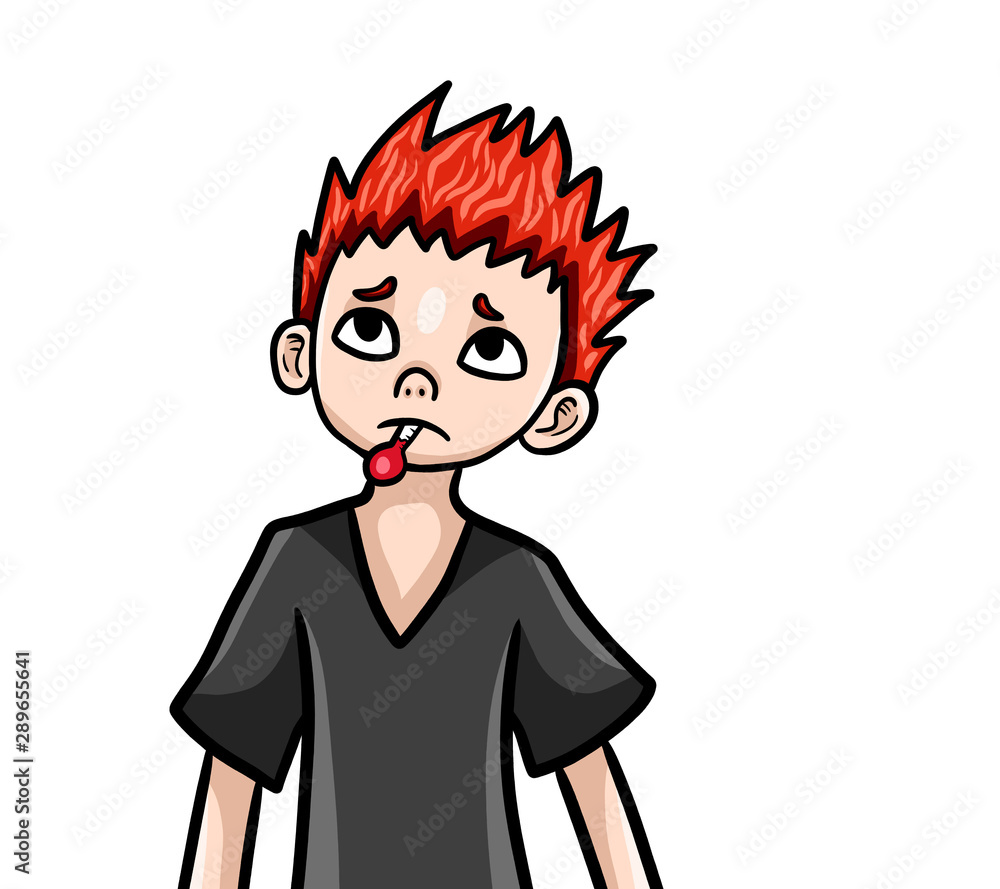 Sad Stylized Sick Boy