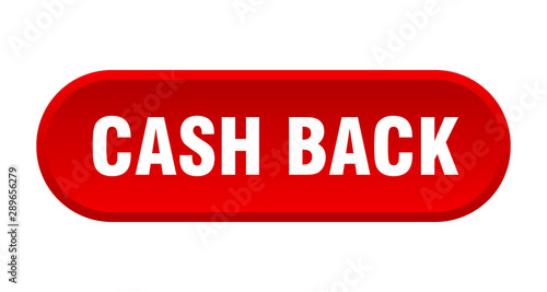 cash back button. cash back rounded red sign. cash back