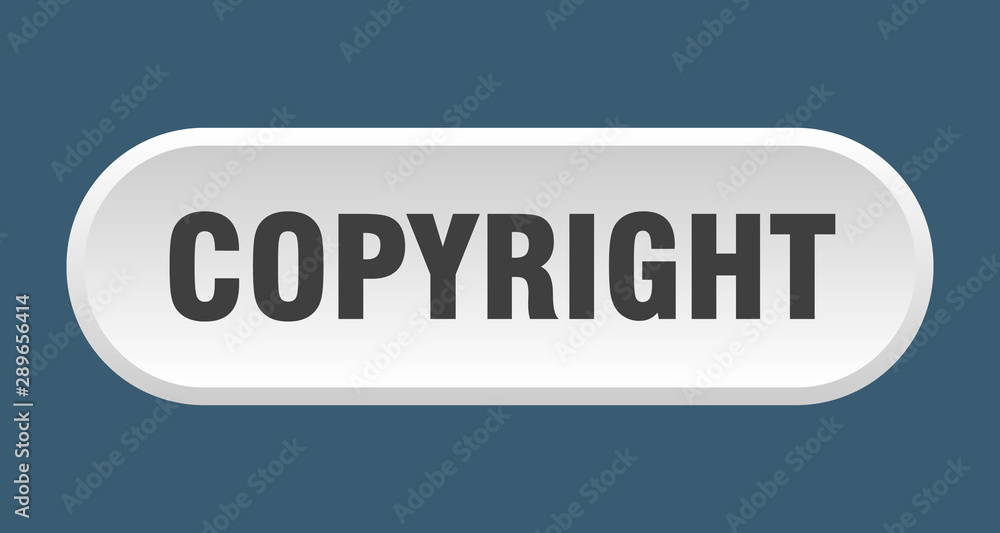copyright button. copyright rounded white sign. copyright