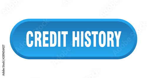 credit history button. credit history rounded blue sign. credit history