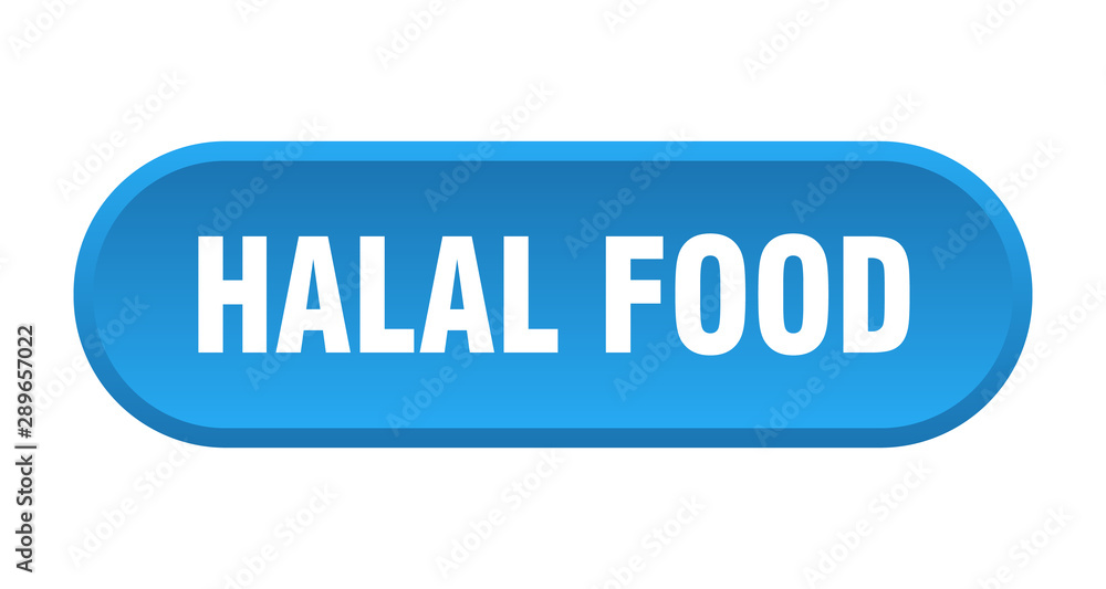 halal food button. halal food rounded blue sign. halal food halal food button. halal food rounded blue sign. halal food