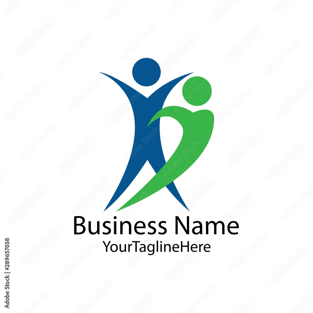 people business logo vector image